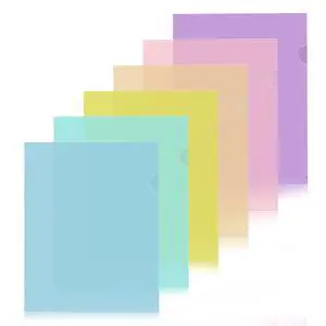 6 Pack Plastic File Folders, Letter Size Clear Project Sleeves for 8.5 x 11 Paper, Assorted Colors Transparent Document Protectors, Acid-Free Poly Jackets for Home, School & Office 6 Pack Plastic File Folders, Letter Size Clear Project Sleeves for 8.5 x 11 Paper, Assorted Colors Transparent Document Protectors, Acid-Free Poly Jackets for Home, School & Office