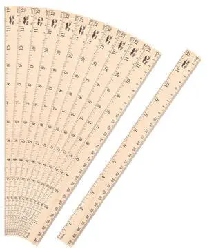 Wooden Rulers, 12 Inch, 12 Pack, Inches & Centimeters, Durable Wood Measuring Rulers Bulk for School, Office, Crafting, Drawing, Classroom Supplies & Student Use Wooden Rulers, 12 Inch, 12 Pack, Inches & Centimeters, Durable Wood Measuring Rulers Bulk for School, Office, Crafting, Drawing, Classroom Supplies & Student Use