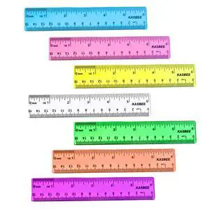 6 Inch Ruler Plastic, Colored Clear Rulers , School, Office, 7PCS | Small Plastic Rulers, Transparent, Inches and Centimeters, Millimeters, Heavy Duty, Shatter Resistant, Clear Colored Plastic 6 Inch Ruler Plastic, Colored Clear Rulers , School, Office, 7PCS | Small Plastic Rulers, Transparent, Inches and Centimeters, Millimeters, Heavy Duty, Shatter Resistant, Clear Colored Plastic
