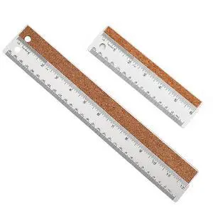 Metal Ruler 6+12 Inch Stainless Steel Ruler with Cork Backing | Non-Slip with Inch and Centimeters, Straight Edge Rulers for Student School Office Drafting Tools Metal Ruler 6+12 Inch Stainless Steel Ruler with Cork Backing | Non-Slip with Inch and Centimeters, Straight Edge Rulers for Student School Office Drafting Tools