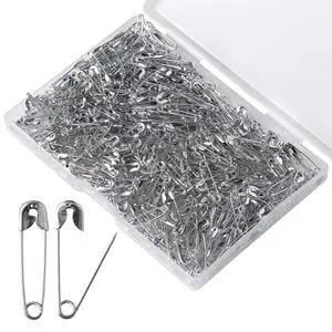 19mm Mini Safety Pins - Pack of 200pcs Small Silver Safety Pins- Versatile Clothing Tag Pins for Repair, Crafting & Fashion Accessories Making in a PP Box 19mm Mini Safety Pins - Pack of 200pcs Small Silver Safety Pins- Versatile Clothing Tag Pins for Repair, Crafting & Fashion Accessories Making in a PP Box