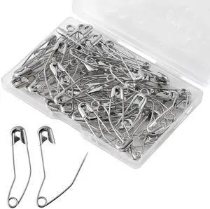 Curved Safety Pins 1.5 Inch - 60 Pack Quilting Basting Pins for Quilting, Sewing, Knitting and Crafting Size 2 Safety Pin with Storage Box (Silver) Curved Safety Pins 1.5 Inch - 60 Pack Quilting Basting Pins for Quilting, Sewing, Knitting and Crafting Size 2 Safety Pin with Storage Box (Silver)