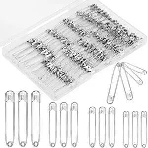 200Pcs Safety Pins, 4 Size Heavy Duty Safety Pins for Clothes | 0.7inch/0.9inch/1.1inch/3.7inch Rust Resistant Small and Large Safety Pins for Clothes, Sewing and DIY Craft 200Pcs Safety Pins, 4 Size Heavy Duty Safety Pins for Clothes | 0.7inch/0.9inch/1.1inch/3.7inch Rust Resistant Small and Large Safety Pins for Clothes, Sewing and DIY Craft
