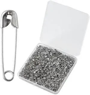 500PCS Safety Pins, 0.75Inch/19mm Small Fastening Pins, Rust Resistant Nickel Plated Steel Set for Crafting, Sewing, DIY, Rimming Fastening Clip Button for Garment Hang Tag (Silver) 500PCS Safety Pins, 0.75Inch/19mm Small Fastening Pins, Rust Resistant Nickel Plated Steel Set for Crafting, Sewing, DIY, Rimming Fastening Clip Button for Garment Hang Tag (Silver)