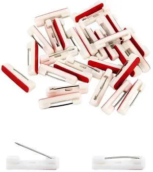30 Pcs White Safety Pins, Badge Pins with Sticky Strips for Name Tag ID Card Badge and DIY Crafts (0.86 Inch) 30 Pcs White Safety Pins, Badge Pins with Sticky Strips for Name Tag ID Card Badge and DIY Crafts (0.86 Inch)