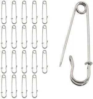 2 Inch Safety Pins 20 Pcs, Thick Metal for Clothing Craft, Silver | Thick Metal Wire For Firm Hold, Lock Clasp Prevents Opening, Sharp Points For Thick Fabric, Good For Mending And DIY 2 Inch Safety Pins 20 Pcs, Thick Metal for Clothing Craft, Silver | Thick Metal Wire For Firm Hold, Lock Clasp Prevents Opening, Sharp Points For Thick Fabric, Good For Mending And DIY