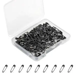 Black Safety Pins,Small Safety Pins for Clothes,19mm/0.75 Inch Metal Mini Saftey Pin Bulk for Art Crafting Sewing Jewelry Making (120Pcs/Box) Black Safety Pins,Small Safety Pins for Clothes,19mm/0.75 Inch Metal Mini Saftey Pin Bulk for Art Crafting Sewing Jewelry Making (120Pcs/Box)