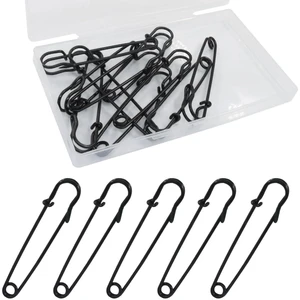 10 Pack 3 Inch Large Heavy Duty Black Safety Pins | For Clothes, For Blankets, For Crafts 10 Pack 3 Inch Large Heavy Duty Black Safety Pins | For Clothes, For Blankets, For Crafts