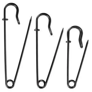 Bulk Pack of 20 Black Heavy-Duty Safety Pins Assorted Sizes (2", 3", 4") Extra-Sturdy Pins for Blankets, Skirts and Crafts Bulk Pack of 20 Black Heavy-Duty Safety Pins Assorted Sizes (2", 3", 4") Extra-Sturdy Pins for Blankets, Skirts and Crafts