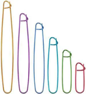 6 Size Stitch Holders for Knitting, Smooth Big Safety Pins | Lightweight Aluminum Alloy, Stay Closed, Yarn Knitting Stitch Holder, Needle Marker for Sweaters, Gloves, Crochet DIY Craft 6 Size Stitch Holders for Knitting, Smooth Big Safety Pins | Lightweight Aluminum Alloy, Stay Closed, Yarn Knitting Stitch Holder, Needle Marker for Sweaters, Gloves, Crochet DIY Craft