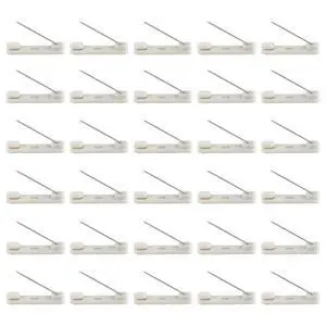 30 Pcs Safety Pins with Sticky Strips, 1.46 Inch Safety Badge Pins for Name Tags, ID Cards, and DIY Crafts 30 Pcs Safety Pins with Sticky Strips, 1.46 Inch Safety Badge Pins for Name Tags, ID Cards, and DIY Crafts