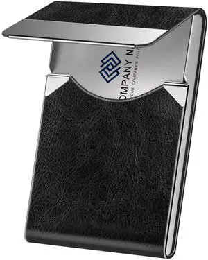 Business Card Holder for Women or Men, Business Card Case with PU Leather and Stainless Steel, Slim Metal Case with Magnetic Closure for Business Meeting Use Business Card Holder for Women or Men, Business Card Case with PU Leather and Stainless Steel, Slim Metal Case with Magnetic Closure for Business Meeting Use