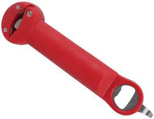 Bottle Opener, Stainless Steel Adjustable Screwer 3 in 1 Multifunctional Retractable Jar Bottle Opener Tab Opener Multi Kitchen Tool (Red) Bottle Opener, Stainless Steel Adjustable Screwer 3 in 1 Multifunctional Retractable Jar Bottle Opener Tab Opener Multi Kitchen Tool (Red)
