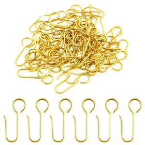 60pcs Metal Curtain Track Hooks S-Shaped Shower Curtain Hooks Gold | Small Ceiling Curtain Track Hooks, Drape Curtain Wire Hooks for Bathroom Shower Ceiling Curtain Drape Track 60pcs Metal Curtain Track Hooks S-Shaped Shower Curtain Hooks Gold | Small Ceiling Curtain Track Hooks, Drape Curtain Wire Hooks for Bathroom Shower Ceiling Curtain Drape Track
