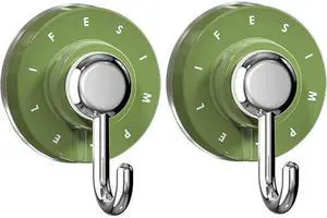2PCS Suction Cup Hooks Heavy Duty Removable and Reusable, No Drills No Residue for Bathroom, Kitchen, Shower, Glass & Tile Multi-Color 2PCS Suction Cup Hooks Heavy Duty Removable and Reusable, No Drills No Residue for Bathroom, Kitchen, Shower, Glass & Tile Multi-Color
