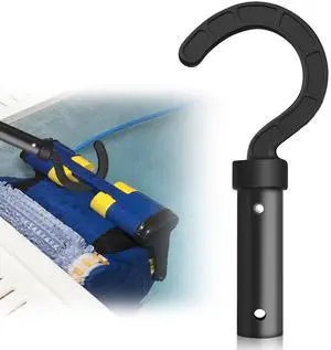 Pool Retriever Hook for Robotic Pool Cleaner Accessories, Black Plastic, Ergonomic Design Pool Retriever Hook for Robotic Pool Cleaner Accessories, Black Plastic, Ergonomic Design