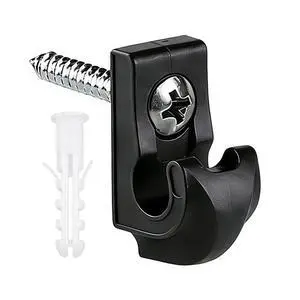 10 Sets String Light Hooks Outdoor Screw Hanger Black | Plastic mounts with stainless steel fasteners, wall anchors for holiday decor, plants, patio wire hanging 10 Sets String Light Hooks Outdoor Screw Hanger Black | Plastic mounts with stainless steel fasteners, wall anchors for holiday decor, plants, patio wire hanging
