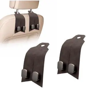 Car Purse Hooks for Headrest, Heavy Duty Leather Bag Holder for Car Seat, Universal Organizer Hooks for Handbags, Grocery Bags and Backpacks (2 Pack, Brown) Car Purse Hooks for Headrest, Heavy Duty Leather Bag Holder for Car Seat, Universal Organizer Hooks for Handbags, Grocery Bags and Backpacks (2 Pack, Brown)