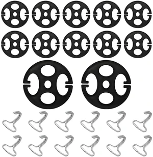 24PCS Car Seat Cover Plum Plate Metal Hooks, Vehicle Card Fixed Fastener Includes 12 Plastic Car Seat Cover Chucks & 12 Metal Hooks, Auto Seat Covers Locking Clip Replacement (Black) 24PCS Car Seat Cover Plum Plate Metal Hooks, Vehicle Card Fixed Fastener Includes 12 Plastic Car Seat Cover Chucks & 12 Metal Hooks, Auto Seat Covers Locking Clip Replacement (Black)