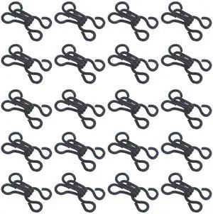 100PCS 15mm Hook and Eye Closures for Sewing, Sewing Notions for Clothing, Bra & DIY Craft Projects (Black) 100PCS 15mm Hook and Eye Closures for Sewing, Sewing Notions for Clothing, Bra & DIY Craft Projects (Black)