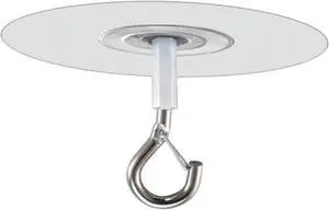 Adhesive Ceiling Hook - Weight-Bearing Stick-On Ceiling Hook, Sticky | Drill Free Hanging Hook with Safety Clasp, Water Resistant for Plants Chimes Storage Adhesive Ceiling Hook - Weight-Bearing Stick-On Ceiling Hook, Sticky | Drill Free Hanging Hook with Safety Clasp, Water Resistant for Plants Chimes Storage