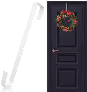 Wreath Hangers 12 Inch White Door Wreaths Hanger for Front Door | Upgraded Thickened, Metal over the Doors Hanger, Wreath Hooks Holder for Christmas Halloween Easter Home Outdoor Decorations Wreath Hangers 12 Inch White Door Wreaths Hanger for Front Door | Upgraded Thickened, Metal over the Doors Hanger, Wreath Hooks Holder for Christmas Halloween Easter Home Outdoor Decorations