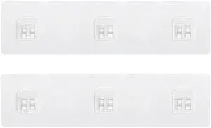 2 Pack Shower Caddy Adhesive Replacement, Shower Shelf Adhesive Hook | Strong Adhesive Hook, Shower Shelf Sticky Replacement, 3 Hooks, Waterproof, for Kitchen Racks Bathroom Storage Shower Basket 2 Pack Shower Caddy Adhesive Replacement, Shower Shelf Adhesive Hook | Strong Adhesive Hook, Shower Shelf Sticky Replacement, 3 Hooks, Waterproof, for Kitchen Racks Bathroom Storage Shower Basket
