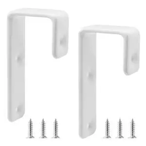 2pcs Bunk Bed Ladder Hook Brackets, White, 1 Inch J Hook | PVC Coated, Heavy Duty Metal, For Loft Bed Stairs, Library Ladder Hardware 2pcs Bunk Bed Ladder Hook Brackets, White, 1 Inch J Hook | PVC Coated, Heavy Duty Metal, For Loft Bed Stairs, Library Ladder Hardware