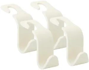4 Pack Car Headrest Hook Universal Car Seat Hook Auto Hook Car Back Seat Hangers Storage Organizer (White) 4 Pack Car Headrest Hook Universal Car Seat Hook Auto Hook Car Back Seat Hangers Storage Organizer (White)