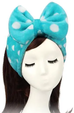 Sweet Super Soft Polka Dots Wash Cosmetic Headband | Women Spa Headband, Washable Coral Fleece, Stretches to 12.5 in, Holds Hair Back for Makeup, Facial Masks, and Showers Sweet Super Soft Polka Dots Wash Cosmetic Headband | Women Spa Headband, Washable Coral Fleece, Stretches to 12.5 in, Holds Hair Back for Makeup, Facial Masks, and Showers