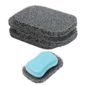 4 Pack Gray Soap Saver for Bar Soaps Draining Lift Pad 2.9" x 4.5" PVC Non-BPA Non-Slip Durable 4 Pack Gray Soap Saver for Bar Soaps Draining Lift Pad 2.9" x 4.5" PVC Non-BPA Non-Slip Durable