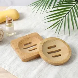 2 Pcs Bamboo Soap Dish Holders, Shower Steamer Holder, Round Natural Wooden Soap Trays, Rustic Bathroom Accessories for Kitchen Bathroom Accessories(Round and Square) 2 Pcs Bamboo Soap Dish Holders, Shower Steamer Holder, Round Natural Wooden Soap Trays, Rustic Bathroom Accessories for Kitchen Bathroom Accessories(Round and Square)