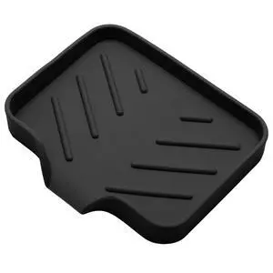 Silica Gel Soap Dish with Drain, Black, 4.8x3.5 Inch | 1 Pack, Self Draining, For Shower, Bathroom and Kitchen, Bar Soap Holder Silica Gel Soap Dish with Drain, Black, 4.8x3.5 Inch | 1 Pack, Self Draining, For Shower, Bathroom and Kitchen, Bar Soap Holder