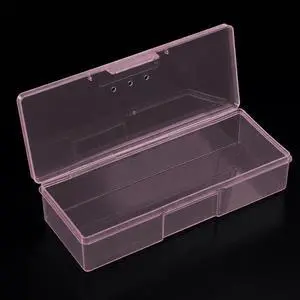 Nail Tool Box, Storage Boxes for Nail Tool Manicure Tool Organizer | Transparent Pink Plastic Nail Art Tool Box Storage Case Nail Supplies Nail Tool Box, Storage Boxes for Nail Tool Manicure Tool Organizer | Transparent Pink Plastic Nail Art Tool Box Storage Case Nail Supplies