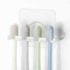 Toothbrush Holder 2 Packs Clean Polycarbonate for Bathroom Shower Easy Installation, No Drilling, No Glue, Wall Mounted, Home Decor Essentials, Transparent Toothbrush Holder 2 Packs Clean Polycarbonate for Bathroom Shower Easy Installation, No Drilling, No Glue, Wall Mounted, Home Decor Essentials, Transparent