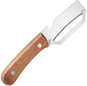 2 in 1 Multi Functional Vegetable Peeler, Stainless Steel Blade with Wooden Handle and Bottle Opener Kitchen Tool for Fruit Veggie Pumpkin Papaya Zucchini Peeling Potato Carrot Peeler 2 in 1 Multi Functional Vegetable Peeler, Stainless Steel Blade with Wooden Handle and Bottle Opener Kitchen Tool for Fruit Veggie Pumpkin Papaya Zucchini Peeling Potato Carrot Peeler