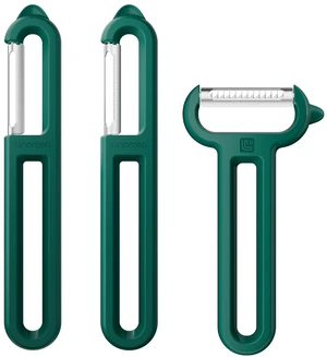 3-Piece Vegetable Peeler Set - Straight, Serrated & Julienne Y-Peeler, Dishwasher Safe, Ideal for Veggies & Fruits, Green 3-Piece Vegetable Peeler Set - Straight, Serrated & Julienne Y-Peeler, Dishwasher Safe, Ideal for Veggies & Fruits, Green