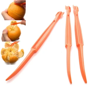 3 Pack Orange Peeler Tool Plastic Citrus Peeler for Lemon Mandarin Fruit | Food-grade plastic fruit peeler with sharp integrated edge, anti-slip grip, safe for dishwasher top rack use on citrus fruits 3 Pack Orange Peeler Tool Plastic Citrus Peeler for Lemon Mandarin Fruit | Food-grade plastic fruit peeler with sharp integrated edge, anti-slip grip, safe for dishwasher top rack use on citrus fruits