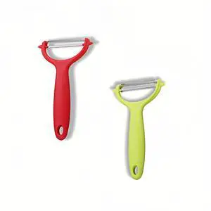 Peeler-Vegetable-Potatoes-Carrot-Fruit-Apple with Serrated Stainless Steel Blade, Y Peelers for Kitchen, Ergonomic Plastic Red & Green Handles -(2pcs) Peeler-Vegetable-Potatoes-Carrot-Fruit-Apple with Serrated Stainless Steel Blade, Y Peelers for Kitchen, Ergonomic Plastic Red & Green Handles -(2pcs)