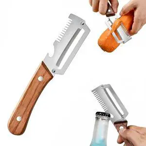 Vegetable Peeler - Wooden Handle Stainless Steel Multi-functional Peeler Vegetable Peeler - Wooden Handle Stainless Steel Multi-functional Peeler