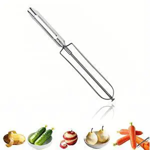 Professional Stainless Steel Vegetable Peeler - Old-School Rotary Blade for Potatoes, Carrots & Apples | Ergonomic Handle, Eye Remover | Commercial-Grade Kitchen Tool for Home & Restaurant Use Professional Stainless Steel Vegetable Peeler - Old-School Rotary Blade for Potatoes, Carrots & Apples | Ergonomic Handle, Eye Remover | Commercial-Grade Kitchen Tool for Home & Restaurant Use