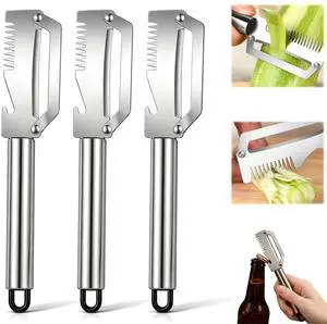 3Pcs Multi Functional Kitchen Tool Peeler, Stainless Steel 4-In-1 Multifunctional Fruit & Vegetable Peeler(Peelers Shreddingbottle Openerscaling Fish), for Fruit Veggie Potato Pumpkin 3Pcs Multi Functional Kitchen Tool Peeler, Stainless Steel 4-In-1 Multifunctional Fruit & Vegetable Peeler(Peelers Shreddingbottle Openerscaling Fish), for Fruit Veggie Potato Pumpkin