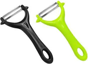 2 PCS Vegetable and Fruit Peelers, Stainless Steel Rotary Peelers Sharp Y-shaped Potato Peeler Kitchen Veggie Peeler (Green + Black) 2 PCS Vegetable and Fruit Peelers, Stainless Steel Rotary Peelers Sharp Y-shaped Potato Peeler Kitchen Veggie Peeler (Green + Black)