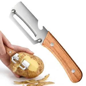 Multifunctional Vegetable Peeler Swivel Blade For Fruit Veggie Peeling | Sharp Stainless Steel Blade, Can Open Bottles, Ergonomic Grip Multifunctional Vegetable Peeler Swivel Blade For Fruit Veggie Peeling | Sharp Stainless Steel Blade, Can Open Bottles, Ergonomic Grip