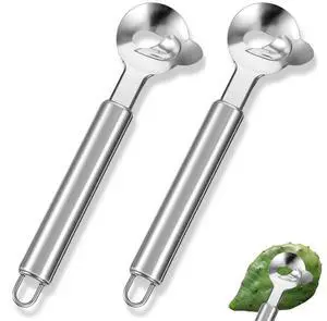 2Pcs Spoon Cactus Peeler, Multipurpose Pelador de Nopales | Stainless Steel Cactus Peeler Tool Pelador de Papas Noodle Cutter Knife with Hole with Long Handle for Kitchen Gadgets 2Pcs Spoon Cactus Peeler, Multipurpose Pelador de Nopales | Stainless Steel Cactus Peeler Tool Pelador de Papas Noodle Cutter Knife with Hole with Long Handle for Kitchen Gadgets