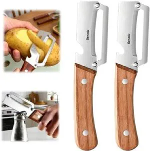 2 in 1 Multi Functional Vegetable Peeler for Kitchen Vegetable Peeler with Wooden Handle and Bottle Opener, Stainless Steel Blade Kitchen Tool for Fruit Apple Carrot Potato (2 PCS) 2 in 1 Multi Functional Vegetable Peeler for Kitchen Vegetable Peeler with Wooden Handle and Bottle Opener, Stainless Steel Blade Kitchen Tool for Fruit Apple Carrot Potato (2 PCS)