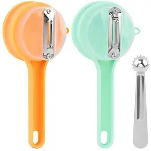 Vegetable Peeler with Storage Box 3PCS Multi-function Peeler | 2-in-1 Potato and Carrot Peeler, Fruit Peeler Kitchen Household Peeling Tools Keep Your Kitchen Immaculate Vegetable Peeler with Storage Box 3PCS Multi-function Peeler | 2-in-1 Potato and Carrot Peeler, Fruit Peeler Kitchen Household Peeling Tools Keep Your Kitchen Immaculate