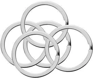 10 Pieces of 1-inch Flat Key Rings - Metal Keychain Rings, Split Keyrings, Flat O-Ring for Home, Car, Office Keys Attachment (Silver) 10 Pieces of 1-inch Flat Key Rings - Metal Keychain Rings, Split Keyrings, Flat O-Ring for Home, Car, Office Keys Attachment (Silver)