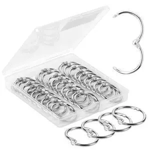 Loose Leaf Binder Book Rings, 1 Inch, 40 Pack | Metal Binder Rings for Index Cards, Keychains, School, Home, Office, Silver Loose Leaf Binder Book Rings, 1 Inch, 40 Pack | Metal Binder Rings for Index Cards, Keychains, School, Home, Office, Silver