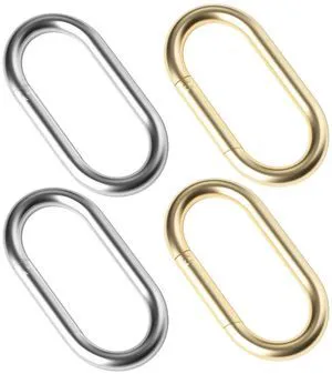 4Pcs Gold Keychain Clip & Spring O Ring 1.97"x0.98" Gold & Silver | Purse Clip & Gold Carabiner - Carabiner Clip Gold for Keys, Bag, Handbag, Crafts 4Pcs Gold Keychain Clip & Spring O Ring 1.97"x0.98" Gold & Silver | Purse Clip & Gold Carabiner - Carabiner Clip Gold for Keys, Bag, Handbag, Crafts